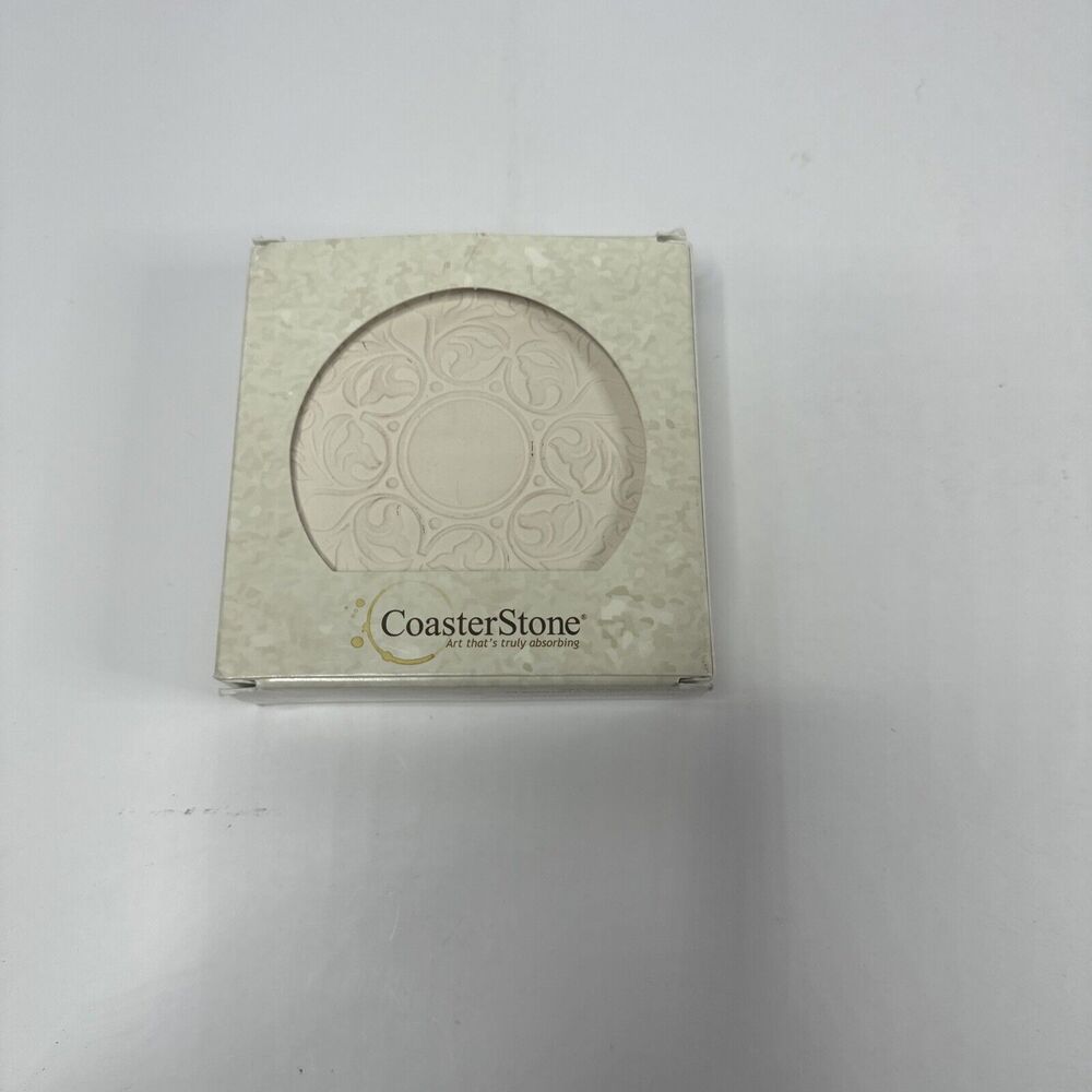 Coaster Stone Set Of 4 Leaf Pattern Coasters